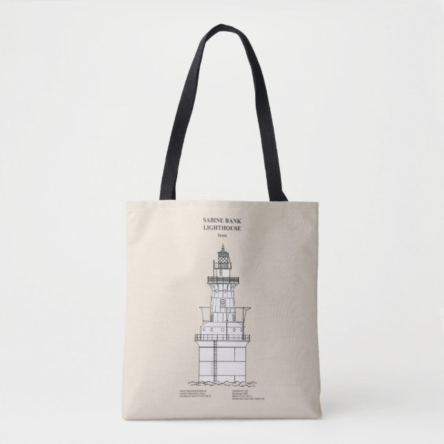 Bolsa Tote Sabine Bank Lighthouse - Texas - SBD (Frente)