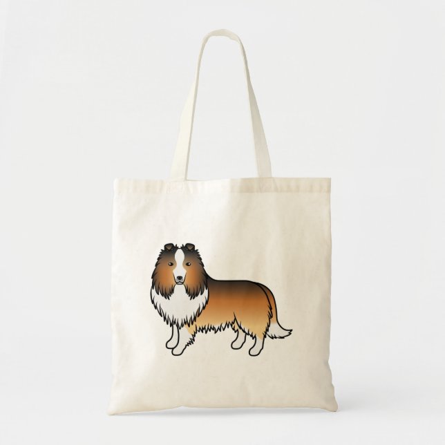 Bolsa Tote Sable Shetland Sheepdog Sheltie Dog (Frente)