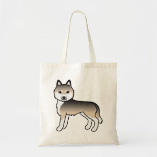 Bolsa Tote Sable Siberian Husky Cute Cartoon Dog