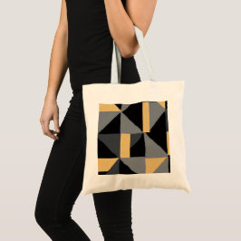 Bolsa Tote Sac fourre-tout Budget Géométrique Noir, Gris Or