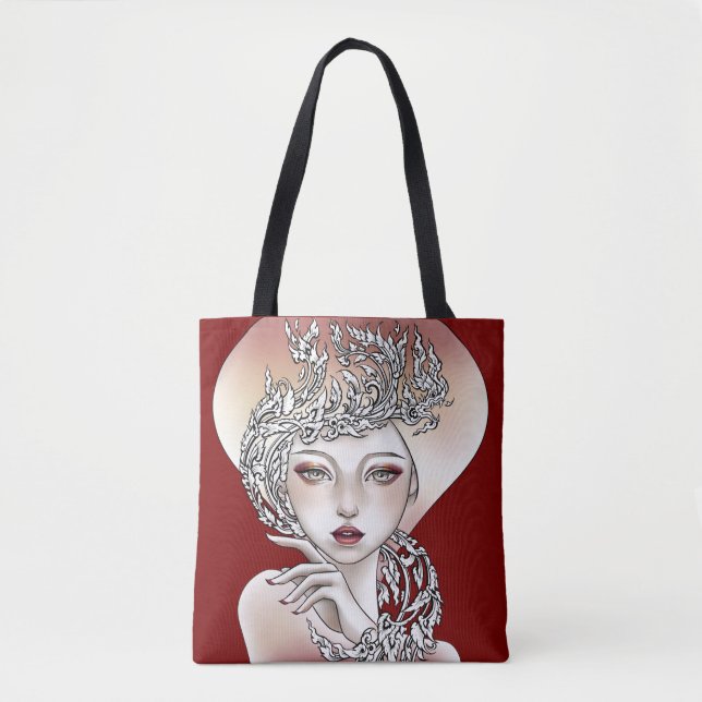 Bolsa Tote Sac fourre-tout Déesse du feu rouge (Frente)