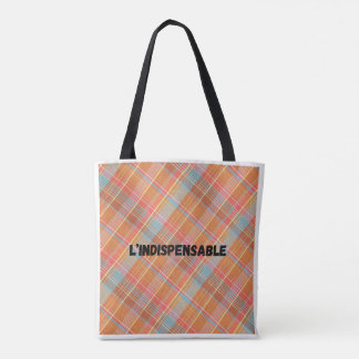 Bolsa Tote Sac fourre-tout  L'indispensable - Motif Madras