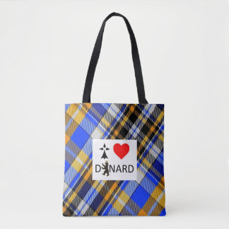 Bolsa Tote Sac I love Dinard et tartan