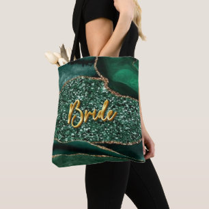 Bolsa Tote Saca Ágata Brilho Oceano Noiva Dourado Texto 3D