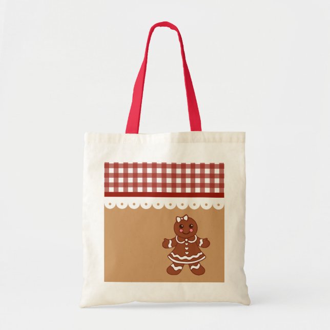 Bolsa Tote Saca da Menina de Pão de Mel (Frente)