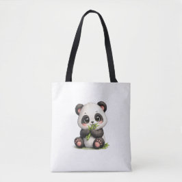 Bolsa Tote Saca de Bebê Panda Comendo Bambu