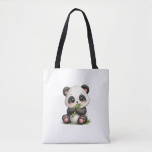 Bolsa Tote Saca de Bebê Panda Comendo Bambu