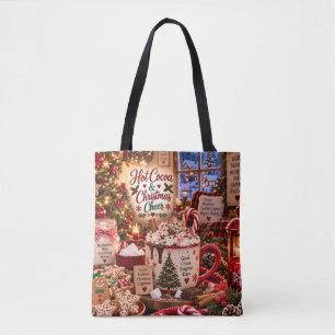 Bolsa Tote Saca de Cacau Quente e Alegria de Natal