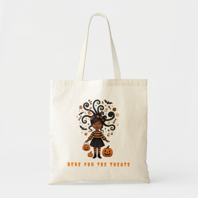 Bolsa Tote Saca de Compras Aqui Para os Doces (Frente)