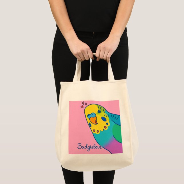 Bolsa Tote Saca de compras Budgielove (Frente (produto))