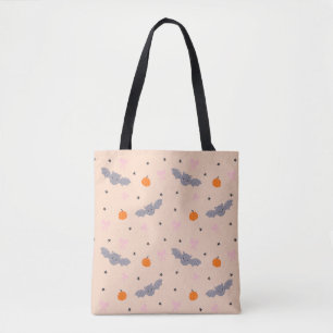Bolsa Tote Saca de Compras de Morcego de Halloween de Outono