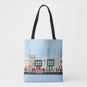 Bolsa Tote Saca de compras de Natal da Merry Avenue Londres