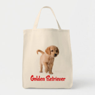 Bolsa Tote Saca de Compras em Tecido com Cachorro Filhote Ret