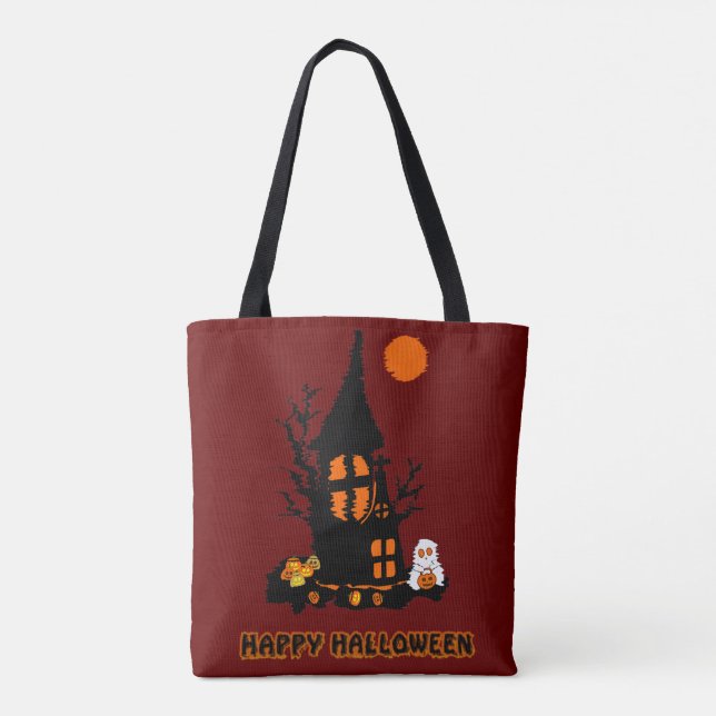 Bolsa Tote Saca de compras Feliz Halloween (Verso)