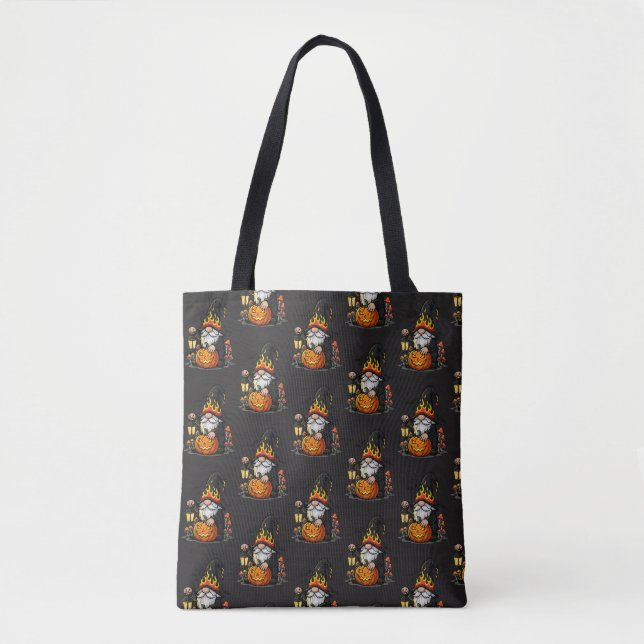 Bolsa Tote Saca de Compras Gnome de Halloween (Frente)