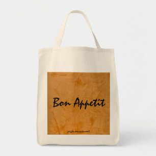 Bolsa Tote Saca de Compras Laranja Toscana Bon Appetit