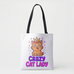Bolsa Tote Saca de Compras Louca por Gatos