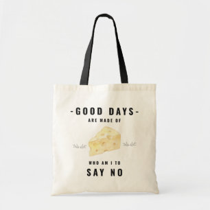 Bolsa Tote Saca de Compras para Amante de Queijo Engraçado