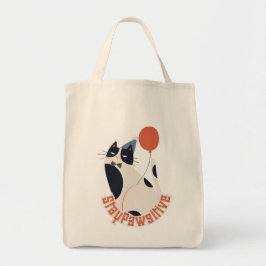 Bolsa Tote Saca de compras para festa de aniversário de gato 