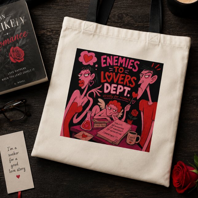 Bolsa Tote Saca de Compras para Leitores de Romance Inimigos  (Criador carregado)