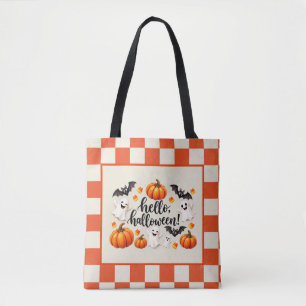 Bolsa Tote Saca de compras personalizada com abóbora fantasma