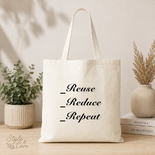 Bolsa Tote Saca de Compras Personalizada Reduzir Repetir Orça