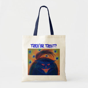 Bolsa Tote Saca de compras 'Trick or Treat?' Gato Assustador 