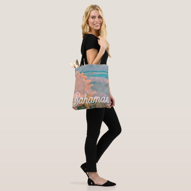 Bolsa Tote Saca de Conchas e Oceano (No(a) Modelo)