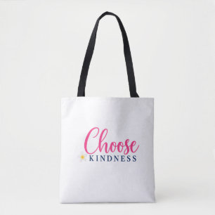 Bolsa Tote Saca de design cor-de-rosa Escolha a Bondade