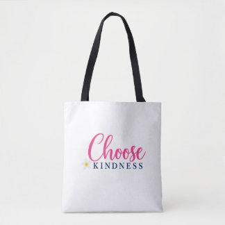 Bolsa Tote Saca de design cor-de-rosa Escolha a Bondade