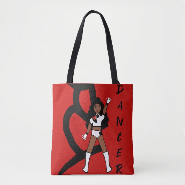 Bolsa Tote Saca de duas cores dançarino Vermelho e Branco (Frente)