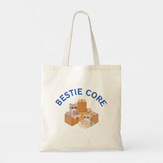 Bolsa Tote Saca de Estética Core Melhor Amiga com Gatos Fofos
