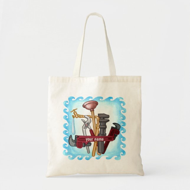 Bolsa Tote Saca de Ferramentas de Encanador (Frente)