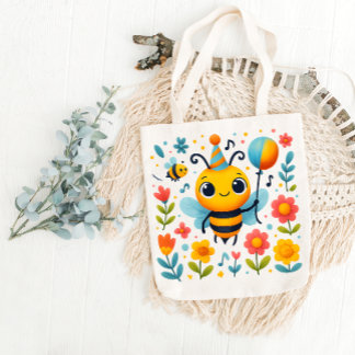Bolsa Tote Saca de festa da abelha festiva