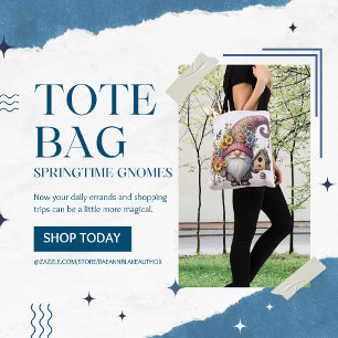 Bolsa Tote Saca de Gnome da Primavera