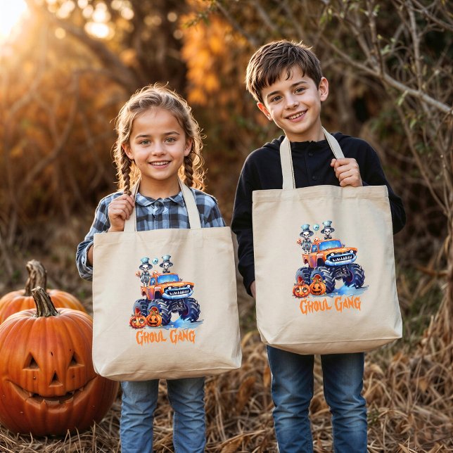 Bolsa Tote Saca de Halloween da Gangue dos Goblins para Doces (Criador carregado)