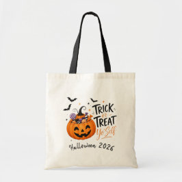 Bolsa Tote Saca de Halloween Faça um Truque ou um Tratamento 