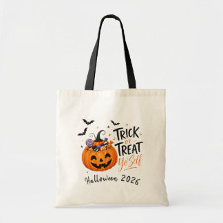 Bolsa Tote Saca de Halloween Faça um Truque ou um Tratamento