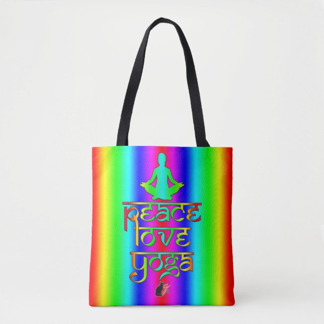 Bolsa Tote Saca de Ioga Paz Amor (Frente)