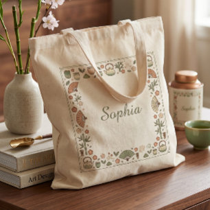 Bolsa Tote Saca de Lona com Nome Personalizado da Cerimônia d