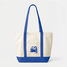 Bolsa Tote Saca de Lona de Gato Azul Divertido – CozyBun