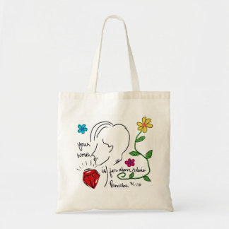 Bolsa Tote Saca de Lona Muito Acima de Rubis