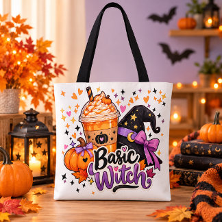 Bolsa Tote Saca de Mágica Básica de Halloween Fofo