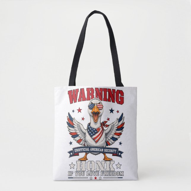 Bolsa Tote Saca de mão Angry Goose 4 de Julho (Frente)
