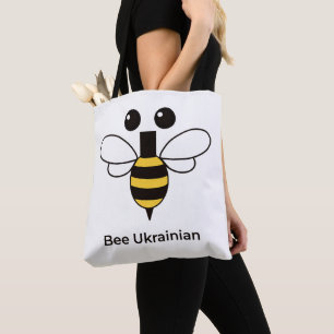 Bolsa Tote Saca de mão Bee Ucraniano Fofo Minimalista