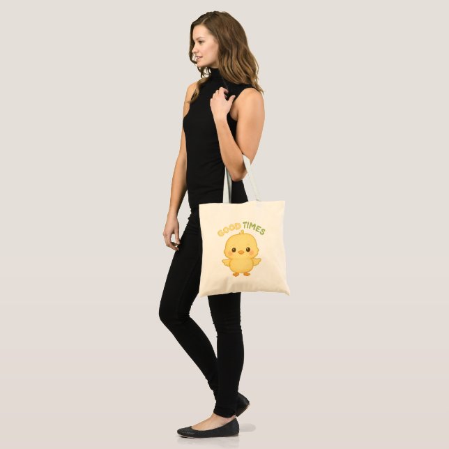 Bolsa Tote Saca de mão com frango bebê adorável. (Frente (modelo))