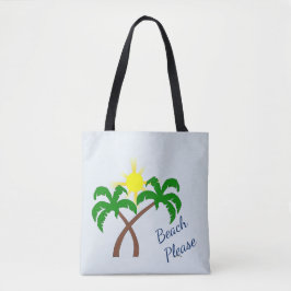 Bolsa Tote Saca de mão Cute Palm Tree Beach Please