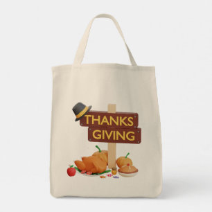 Bolsa Tote Saca de mão Cute para o Dia de Ação de Graças