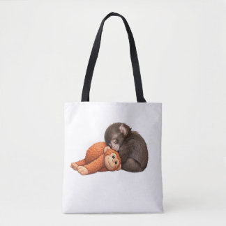 Bolsa Tote Saca de mão de Amigos Macacos Fofos – Bebê Macaco 