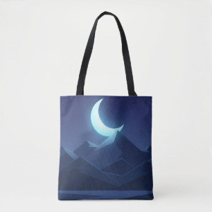 Bolsa Tote Saca de mão de arte minimalista do céu noturno e l